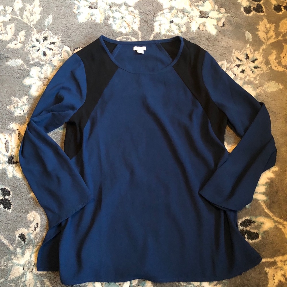 J crew blouse with black detail worn once!